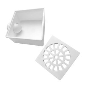 Ralo Sifonado Quadrado Branco - Luconi