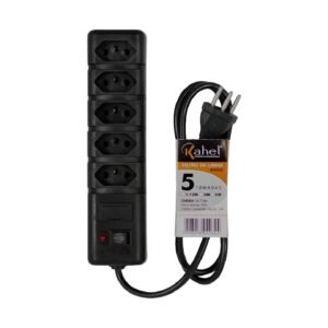 Filtro De Linha 05 Saídas 2P+T Bivolt Com Proteção 0,85 Mt - Kahel