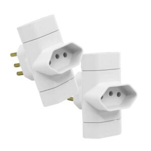 Plugue 3 Saídas 2P+T Branco 10A - Radial