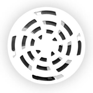 Grelha Rotativa Redonda Branca 100Mm - Luconi
