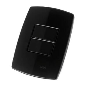 2 Teclas Simples C/ Placa Pérola Negra - Radial