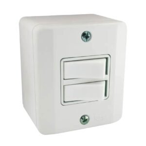 Interruptor C/ 2 Teclas Simples E Placa Linha R Branca - Radial