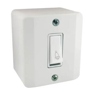 Interruptor C/ 1 Tecla Campainha E Placa Linha R Branca - Radial