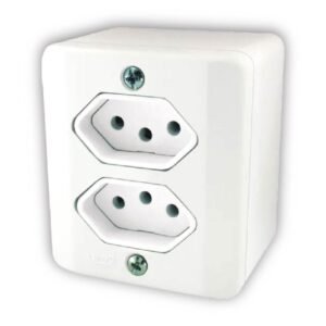 2 Tomadas Distanciadas C/ Placa 20A Linha R Branca - Radial