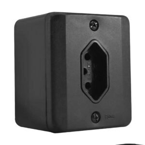 Tomada 2 Polos + Terra C/ Placa 20A Linha R Black - Radial