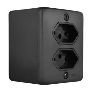 2 Tomadas Distanciadas C/ Placa 20A Linha R Black - Radial