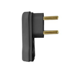 Plug Macho Prensa Cabo Horizontal Preto 2P 10A - Eco