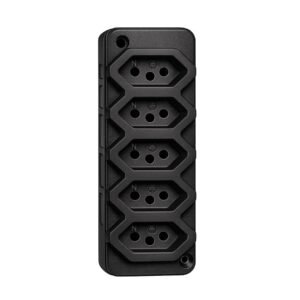 Tomada Em Barra Quíntupla 2P+T Padrão 10 / 20A Preta - Eco