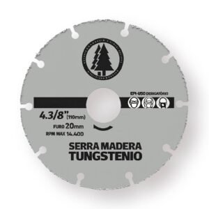 Disco Serra Circular Madeira Tungstênio 110Xf20 - Pinheiro