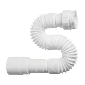 Sifão Sanfonado C/ Porca Plástico Branco - Luconi